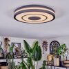 Ganor Plafoniera LED Nero, Bianco, 1-Luce, Telecomando