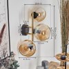 Koyoto Lampada a sfera, Applique Oro, Nero, 3-Luci
