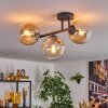 Gastor Plafoniera, Lampada a sfera Ambrato, Chiaro, 3-Luci