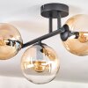 Gastor Plafoniera, Lampada a sfera Ambrato, Chiaro, 3-Luci
