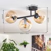 Gastor Plafoniera, Lampada a sfera Ambrato, Chiaro, 3-Luci