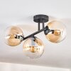 Gastor Plafoniera, Lampada a sfera Ambrato, Chiaro, 3-Luci