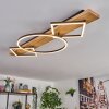 Pompu Plafoniera LED Legno chiaro, Nero, 2-Luci