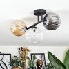 Chehalis Plafoniera, Lampada a sfera Ambrato, Chiaro, Grigio fumo, 3-Luci