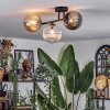 Chehalis Plafoniera, Lampada a sfera Ambrato, Chiaro, Grigio fumo, 3-Luci