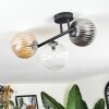 Chehalis Plafoniera, Lampada a sfera Ambrato, Chiaro, Grigio fumo, 3-Luci