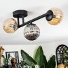 Chehalis Plafoniera, Lampada a sfera Ambrato, Grigio fumo, 3-Luci