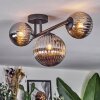 Chehalis Plafoniera, Lampada a sfera Grigio fumo, 3-Luci