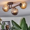 Chehalis Plafoniera, Lampada a sfera Ambrato, Grigio fumo, 3-Luci