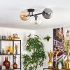 Gastor Plafoniera, Lampada a sfera Ambrato, Chiaro, Grigio fumo, 3-Luci