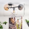 Gastor Plafoniera, Lampada a sfera Ambrato, Chiaro, Grigio fumo, 3-Luci