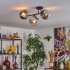 Gastor Plafoniera, Lampada a sfera Cromo, Chiaro, Grigio fumo, 3-Luci
