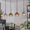 Koyoto Lampadario a sospensione, Lampada a sfera, Lampada a sospensione Oro, Chiaro, Ramato, Grigio fumo, 4-Luci