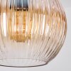 Koyoto Lampadario a sospensione, Lampada a sfera, Lampada a sospensione a cluster Ambrato, Chiaro, Grigio fumo, 5-Luci
