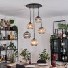 Ripoll Lampadario a sospensione, Lampada a sfera, Lampada a sospensione a cluster Ambrato, Chiaro, Grigio fumo, 5-Luci