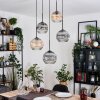 Ripoll Lampadario a sospensione, Lampada a sfera, Lampada a sospensione a cluster Ambrato, Chiaro, Grigio fumo, 5-Luci