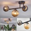 Chehalis Plafoniera, Lampada a sfera Ambrato, Grigio fumo, 3-Luci