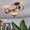 Chehalis Plafoniera, Lampada a sfera Ambrato, Grigio fumo, 3-Luci
