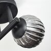 Chehalis Plafoniera, Lampada a sfera Ambrato, Grigio fumo, 3-Luci