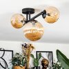 Chehalis Plafoniera, Lampada a sfera Ambrato, 3-Luci