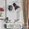 Farel Applique, Faretto da parete Cromo, Nero, 1-Luce