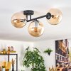 Gastor Plafoniera, Lampada a sfera Ambrato, 3-Luci
