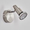 Firan Applique, Faretto da parete LED Cromo, Nichel opaco, 1-Luce