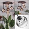 Chehalis Plafoniera, Lampada a sfera Chiaro, Grigio fumo, 5-Luci