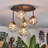 Chehalis Plafoniera, Lampada a sfera Ambrato, Chiaro, 5-Luci