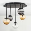 Chehalis Plafoniera, Lampada a sfera Ambrato, Chiaro, Grigio fumo, 5-Luci