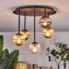 Chehalis Plafoniera, Lampada a sfera Ambrato, Chiaro, Grigio fumo, 5-Luci