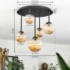 Chehalis Plafoniera, Lampada a sfera Ambrato, 5-Luci