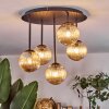 Chehalis Plafoniera, Lampada a sfera Ambrato, 5-Luci