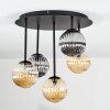 Chehalis Plafoniera, Lampada a sfera Ambrato, Cromo, Grigio fumo, 5-Luci