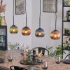 Koyoto Lampadario a sospensione, Lampada a sfera, Lampada a sospensione Blu, Verde, Ramato, 4-Luci