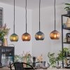 Koyoto Lampadario a sospensione, Lampada a sfera, Lampada a sospensione Blu, Verde, Ramato, 4-Luci