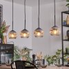 Ripoll Lampadario a sospensione, Lampada a sfera, Lampada a sospensione Cromo, Chiaro, Grigio fumo, 4-Luci