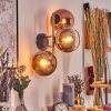 Koyoto Lampada a sfera, Applique Oro, Nero, 3-Luci