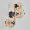 Koyoto Lampada a sfera, Applique Oro, Nero, 3-Luci