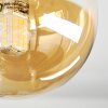 Chehalis Plafoniera, Lampada a sfera 39.5 cm Ambrato, Grigio fumo, 5-Luci