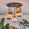 Chehalis Plafoniera, Lampada a sfera Ambrato, Chiaro, Grigio fumo, 5-Luci