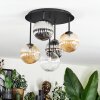 Chehalis Plafoniera, Lampada a sfera Ambrato, Chiaro, Grigio fumo, 5-Luci