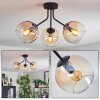 Koyoto Plafoniera, Lampada a sfera Ambrato, Chiaro, 3-Luci