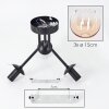 Koyoto Plafoniera, Lampada a sfera Ambrato, Chiaro, 3-Luci