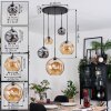 Ripoll Lampadario a sospensione, Lampada a sfera, Lampada a sospensione a cluster Ambrato, Grigio fumo, 5-Luci