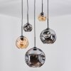 Ripoll Lampadario a sospensione, Lampada a sfera, Lampada a sospensione a cluster Ambrato, Grigio fumo, 5-Luci