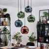 Ripoll Lampadario a sospensione, Lampada a sfera, Lampada a sospensione a cluster Blu, Verde, Ramato, 5-Luci