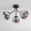 Gastor Plafoniera, Lampada a sfera Cromo, Chiaro, Grigio fumo, 3-Luci