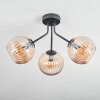 Koyoto Plafoniera, Lampada a sfera Ambrato, 3-Luci