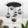 Chehalis Plafoniera, Lampada a sfera Grigio fumo, 5-Luci